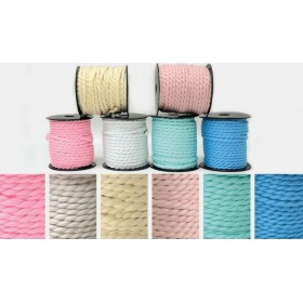 Κορδόνι δίκλωνο στριφτό βαμβακερό 5mm x 20m (Διάφορα Χρώματα)