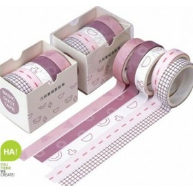 Houseart Χρωματιστή Ταινία Διακόσμησης Σετ 5τμχ Μωβ 1x200εκ. Houseart Χρωματιστή Ταινία Διακόσμησης Σετ 5τμχ Μωβ 1x200εκ.