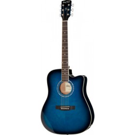 Harley Benton Ηλεκτροακουστική Κιθάρα D120CE Cutaway Translucent High Gloss Blue Harley Benton Ηλεκτροακουστική Κιθάρα D120CE Cutaway Translucent High Gloss Blue
