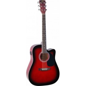 Soundsation Ηλεκτροακουστική Κιθάρα Yellowstone DNCE RDS Red Cutaway Red / Sunburst