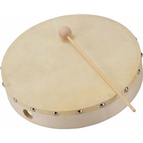 "Soundsation Maple Tambourine With Beater And Natural Skin Head 8""Κωδικός: STB-08 " Soundsation Maple Tambourine With Beater And Natural Skin Head 8"Κωδικός: STB-08