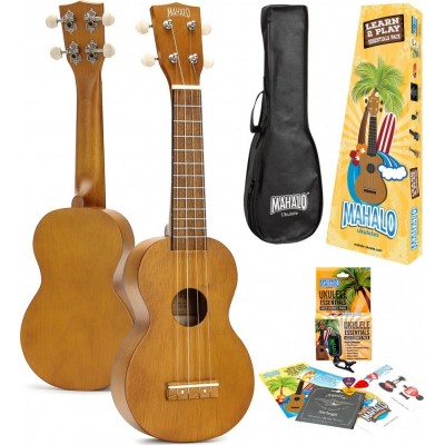 Mahalo Kahiko Series Learn 2 Play Ukulele Pack Soprano Transparent BrownΚωδικός: MK1TBRK 