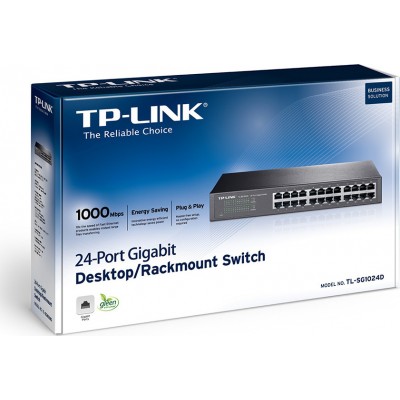 TP-LINK TL-SG1024D v6 Unmanaged L2 Switch με 24 Θύρες Gigabit (1Gbps) Ethernet