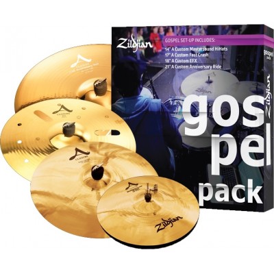 Zildjian Σετ Πιατινιών A Custom Gospel Cymbal Set (14" Hi-Hat, 17" Crash, 18" Crash, 21" Ride)