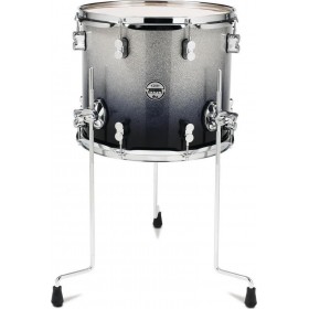 PDP by DW Concept Maple Floor Tom 14" x 12" - Silver to Black Sparkle Fade