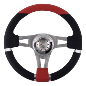 ΤΙΜΟΝΙ ΔΕΡΜΑ 33cm ΜΑΥΡΟ-ΚΟΚΚΙΝΟ