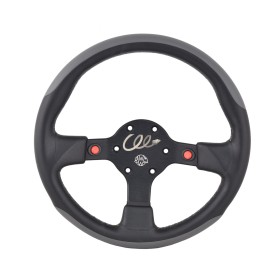 ΤΙΜΟΝΙ 135 32CM ΔΕΡΜΑ ΜΑΥΡΟ-ΓΚΡΙ