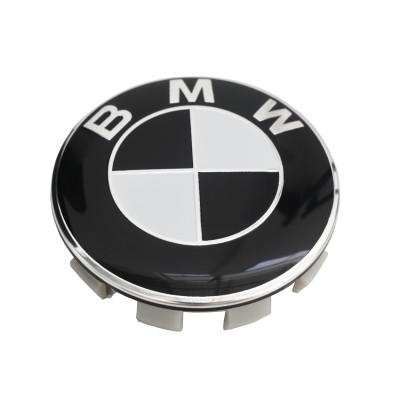 ΚΑΠΑΚΙ ΖΑΝΤΑΣ ΜΕ ΣΗΜΑ BMW 6.5cm ΑΣΠΡΟ-ΜΑΥΡΟ (1ΤΜΧ)