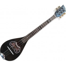 Μπαγλαμάς σκαφτός χειροποίητος Μαύρος (6-χορδος), ελλην. κατασκευής, πλούσιος ήχος, οικολογικά υλικά (καπάκι από έλατο Γερμανίας