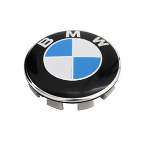 ΚΑΠΑΚΙ ΖΑΝΤΑΣ ΜΕ ΣΗΜΑ BMW 6.5cm ΑΣΠΡΟ-ΜΠΛΕ (1ΤΜΧ)