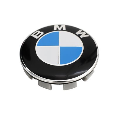 ΚΑΠΑΚΙ ΖΑΝΤΑΣ ΜΕ ΣΗΜΑ BMW 6.5cm ΑΣΠΡΟ-ΜΠΛΕ (1ΤΜΧ)