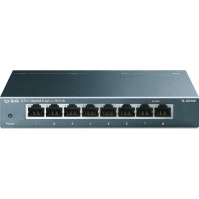 TP-LINK TL-SG108 v5 Unmanaged L2 Switch με 8 Θύρες Gigabit (1Gbps) Ethernet