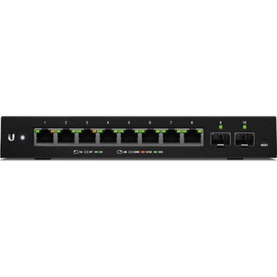 Ubiquiti EdgeSwitch 10XP Managed L2 Switch με 8 Θύρες Gigabit (1Gbps) Ethernet και 2 SFP Θύρες