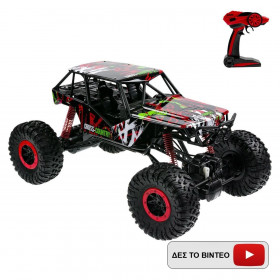 Τηλεκατευθυνόμενο Όχημα Rock Crawler Μαύρο Κόκκινο 1:10 / 2.4GHz