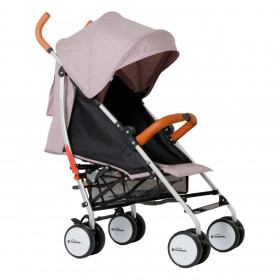 Καρότσι Μπαστούνι Μπεζ Μαύρο Καφέ Κουκούλα Honey Baby