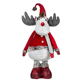 Χριστουγεννιάτικη Διακοσμητική Φιγούρα Τάρανδος Κόκκινος Τηλεσκοπικά Πόδια 100-147 cm