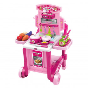 Τρόλεϊ - Βαλιτσάκι Κουζίνα 3σε1 με με Αξεσουάρ - 25 τμχ.