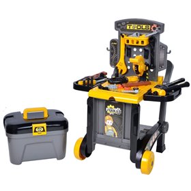 Παιχνίδι Πάγκος Εργασίας Βαλίτσα Τρόλεϊ 3 Σε 1 - 50 τμχ.