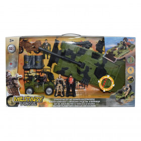 Στρατιωτικό Σετ με Τανκ Οχήματα &amp Στρατιώτες με Φως &amp Ήχο - 32 τμχ.