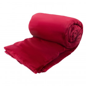 Κουβέρτα Χειμερινής Διακόσμησης Γούνινη Βελουτέ Διπλή Μπορντό 220x200cm