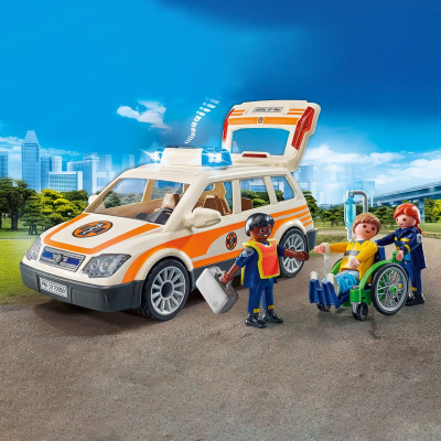 Playmobil Όχημα Πρώτων Βοηθειών με Διασώστες