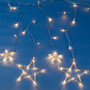 107 Λαμπάκια Βροχή LED με Αστέρια Μεγάλα Μικρά 4.7 m  - Λευκό Θερμό
