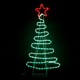 Φωτοσωλήνας LED Σχήμα Δέντρο με Πρόγραμμα 51x112cm - Πολύχρωμο 