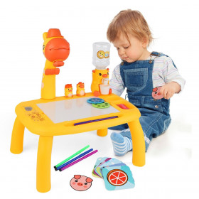 Παιδικό Γραφείο Ζωγραφικής με Προτζέκτρορα Καμηλοπάρδαλη 38x28x43cm