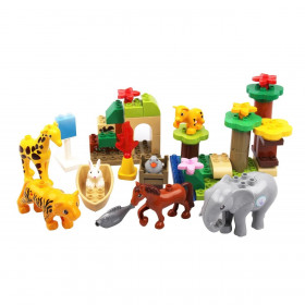 Σετ Τουβλάκια Ζωολογικός Κήπος &amp Φιγούρες (51 Κομμάτια)