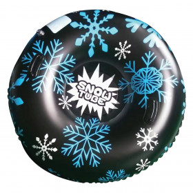 Φουσκωτό Έλκηθρο Χιονιού Ενηλίκων Μαύρο Μπλε Νιφάδες 120cm Φουσκωτό Έλκηθρο Χιονιού Ενηλίκων Μαύρο Μπλε Νιφάδες 120cm