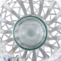 Διακοσμητικό Φανάρι Ξύλινο Κρεμαστό Πλεκτά Καλάμια Λευκά 33x100 cm