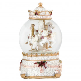 Χριστουγεννιάτικη Διακοσμητική Μουσική Χιονόμπαλα Καρουζέλ 17cm