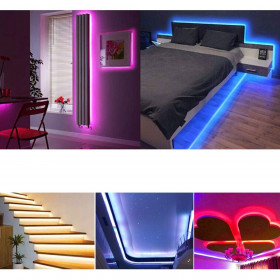 Ταινία LED Αυτοκόλλητη Πολύχρωμη (WRGB) με Χειριστήριο 3 m