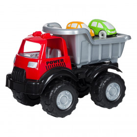 Δομικό Όχημα Φορτηγό με 2 Χρωματιστά Αυτοκίνητα 49 cm