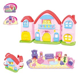 Κουκλόσπιτο με Κούκλες &amp Διάφορα Αξεσουάρ