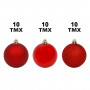Σετ Χριστουγεννιάτικες Μπάλες Κόκκινες Ματ Γυαλιστερές Glitter 7cm - 30 τμχ.