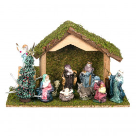 Χριστουγεννιάτικη Φάτνη με 5 LED &amp 9 φιγούρες