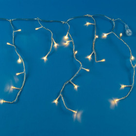 144 Λαμπάκια Βροχή LED με Πρόγραμμα 6 m - Λευκό Θερμό