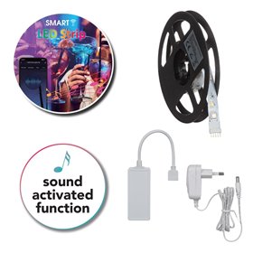 Ταινία Αυτοκόλλητη Smart LED Strip Πολύχρωμη 6W WiFi (RGBW) - 1m