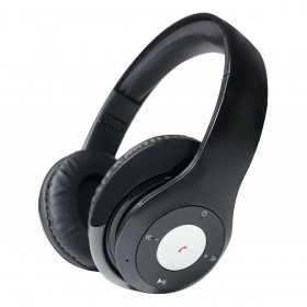 Ακουστικά Κεφαλής Bluetooth Αναδιπλούμενα Μαύρα 