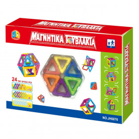 Μαγνητικά Τουβλάκια Χρωματιστά 24 τμχ.
