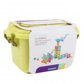 Μαγνητικά Τουβλάκια Χρωματιστά σε Βαλίτσα 64 τμχ.