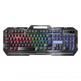 Πληκτρολόγιο Gaming LED RGB Μεταλλικό Πλαίσιο &amp Θήκη για Κινητό Τηλέφωνο