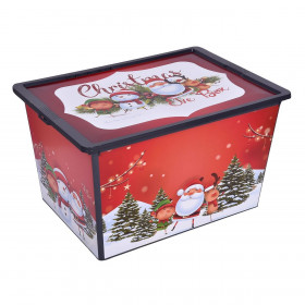 Χριστουγεννιάτικο Πλαστικό Κουτί Αποθήκευσης με Φιγούρες 50lt