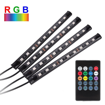 LED Ράβδοι RGB με USB &amp Χειριστήριο - 4 τμχ.