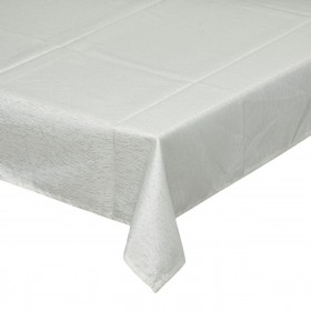 Χριστουγεννιάτικο Διακοσμητικό Τραπεζομάντηλο Εκρού Μεταλλικό 180x140cm