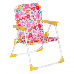 Καρέκλα Παιδική Μεταλλική Κίτρινο Floral 37x35x46 cm 