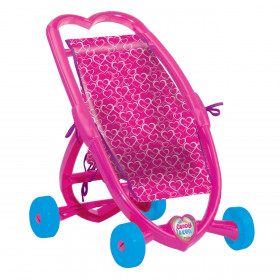 Καρότσι Κούκλας Φούξια με Αξεσουάρ 52 cm