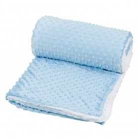 Κουβέρτα Κούνιας Βρεφική Βελουτέ Μπλε Ανάγλυφα Dots Λευκή Γούνα 100x140 cm Κουβέρτα Κούνιας Βρεφική Βελουτέ Μπλε Ανάγλυφα Dots Λευκή Γούνα 100x140 cm