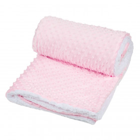 Κουβέρτα Κούνιας Βρεφική Βελουτέ Ροζ Ανάγλυφα Dots Λευκή Γούνα 100x140 cm Κουβέρτα Κούνιας Βρεφική Βελουτέ Ροζ Ανάγλυφα Dots Λευκή Γούνα 100x140 cm